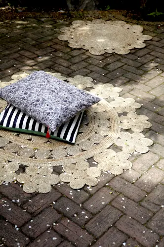 Matta - Boho - Rund Jute - Ø120 cm - www.frokenfraken.se