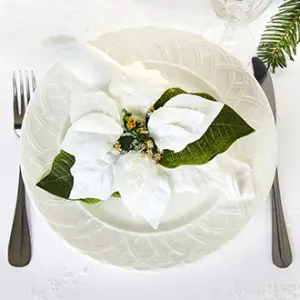 Servettring - Vit julstjärna - 13 cm - www.frokenfraken.se