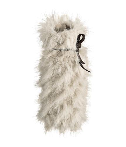 Vinpåse - Cavalese - Cream - Fuskpäls - 30 x 13 cm - www.frokenfraken.se