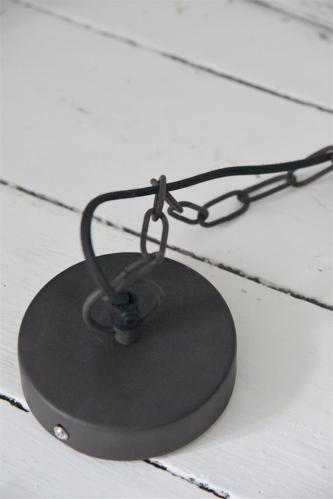 Taklampa - Metall - Blank Svart - 25 x Ø30 cm - www.frokenfraken.se