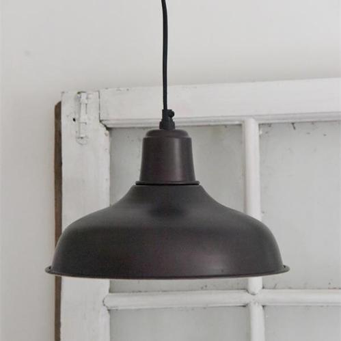Taklampa - Metall - Blank Svart - 25 x Ø30 cm - www.frokenfraken.se