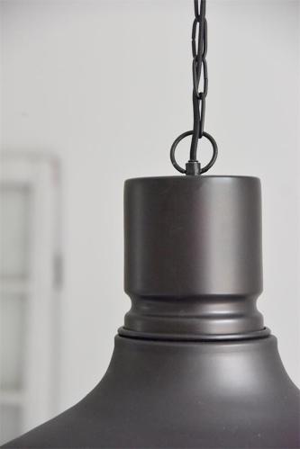 Taklampa - Metall - Blank Svart - 44 x Ø50 cm - www.frokenfraken.se