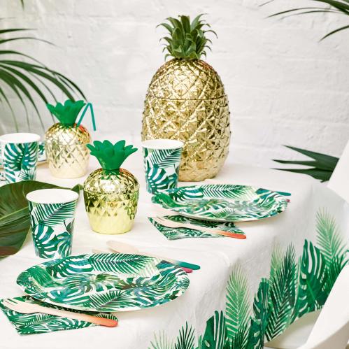 Papperstallrikar - Tropical Fiesta Palm Leaf - 23 cm - www.frokenfraken.se
