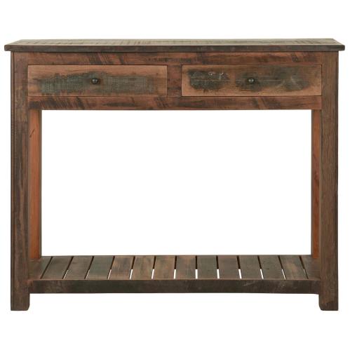 Avlastningsbord - Konsolbord m/2 lådor och 1 hylla UNIK Wood - www.frokenfraken.se