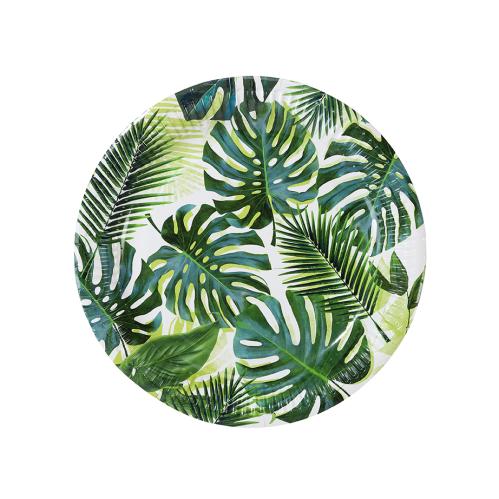 Papperstallrikar - Tropical Fiesta Palm Leaf - 23 cm - www.frokenfraken.se