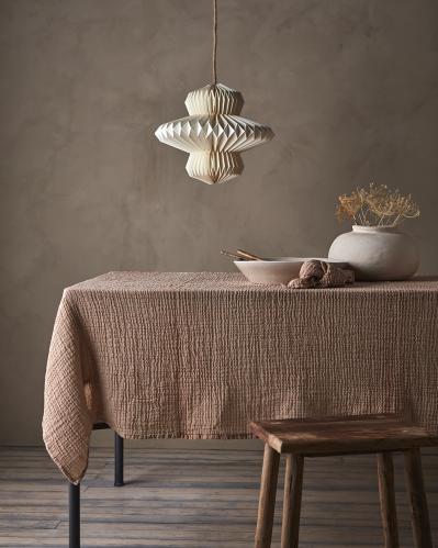 Bordsduk - Rostrosa/elfenben - 250 x 140 cm - www.frokenfraken.se