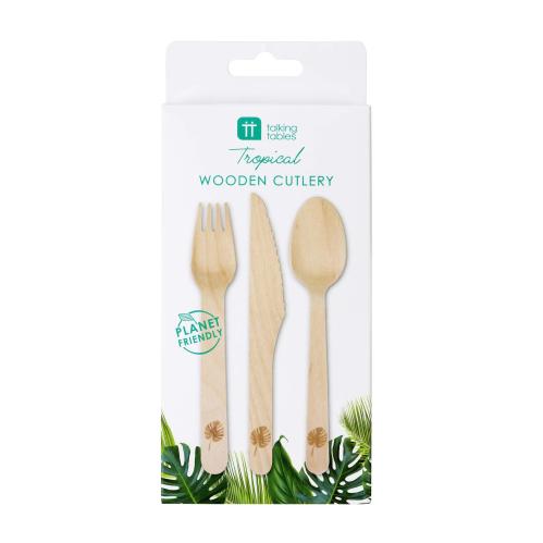 Bestick Trä - Fiesta Wooden Cutlery - 6 set - www.frokenfraken.se