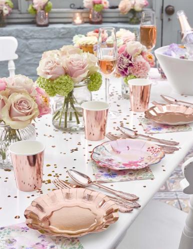 Papperstallrikar - Rosé Guld - 17 cm - www.frokenfraken.se