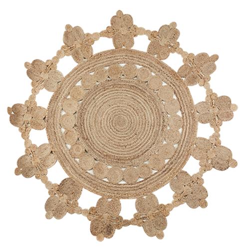 Matta - Boho - Rund Jute - Ø180 cm - www.frokenfraken.se