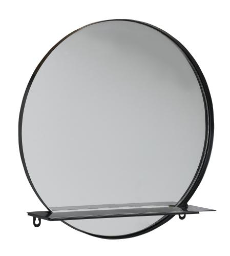 Spegel - Metall - Spegel - Svart - D 40,0cm - 
L 40,0cm - W - www.frokenfraken.se