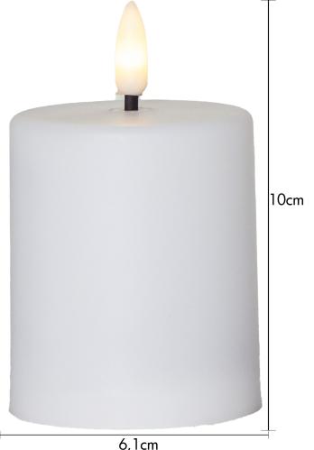 Batteriljus - Blockljus - Ute & Inne - Ø6 x 10 cm - Timer - www.frokenfraken.se