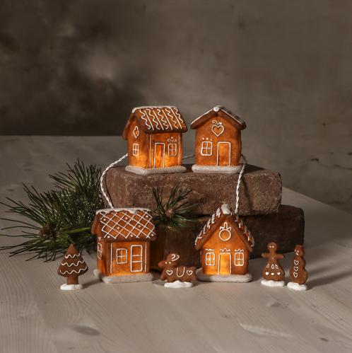 Julhus - Lysande pepparkakshus - 30 cm - www.frokenfraken.se