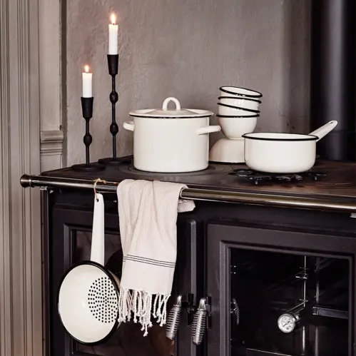 Kastrull - Emalj - Cream/Offwhite - 3 L - www.frokenfraken.se