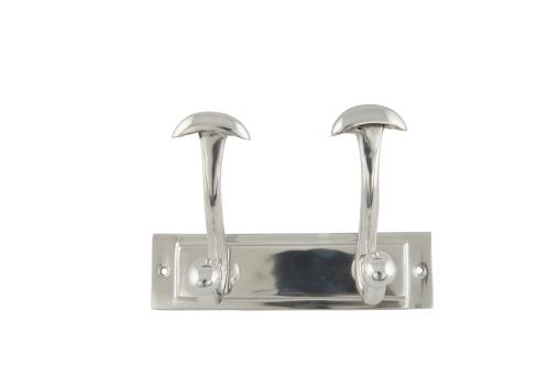 Klädhängare - Silver - 2 krokar - 20 x 13 cm - www.frokenfraken.se