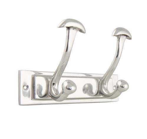 Klädhängare - Silver - 2 krokar - 20 x 13 cm - www.frokenfraken.se