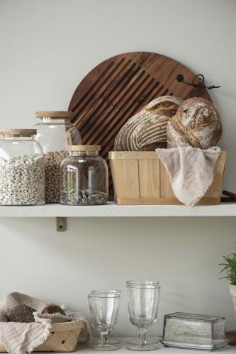 Glasburk med Bambulock 3100 ml - Ø15 X 23,5 CM - www.frokenfraken.se