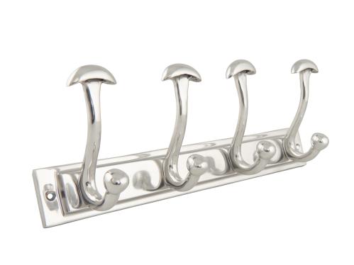 Klädhängare - Silver - 4 krokar - 37 x 13 cm - www.frokenfraken.se