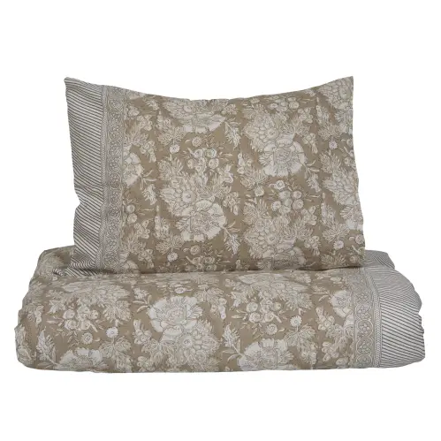 Bäddset Kingsize - Sonia Beige - 220 X 210, 2 x 50 X 60 CM - www.frokenfraken.se
