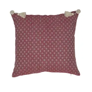 Kuddfodral - Madicken - Lin/Röd - 48 X 48 cm - www.frokenfraken.se