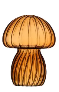 Svamp - Glas - Bärnsten - Liten - 9 x 10 cm - www.frokenfraken.se