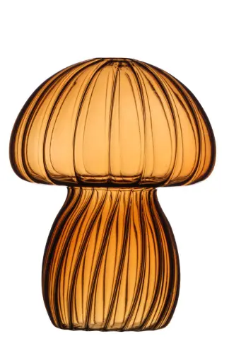 Svamp - Glas - Bärnsten - Liten - 9 x 10 cm - www.frokenfraken.se