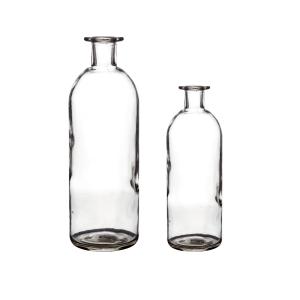 Glasflaska - Rustik - Klar - 2 ST - 21 cm, 16 cm - www.frokenfraken.se