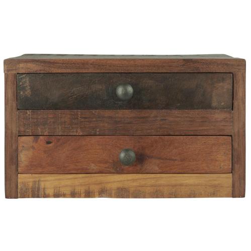 Byrå med 2 lådor - Wood - 30 x 17 cm - www.frokenfraken.se