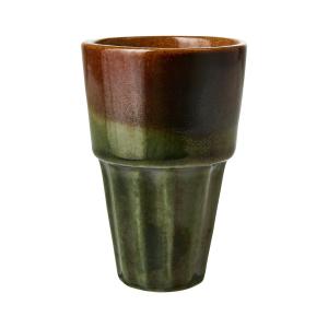 Mugg M - Costa - Grön/brun - Ø6 x 9 cm - www.frokenfraken.se