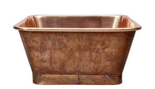 Badkar Stort Fyrkantigt - Badtunna - Koppar - 140 x 140 x H66 cm - www.frokenfraken.se