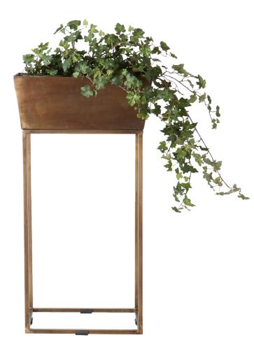 Kruka på piedestal - Brass - Metall - 40 x 28 x H75 cm - www.frokenfraken.se