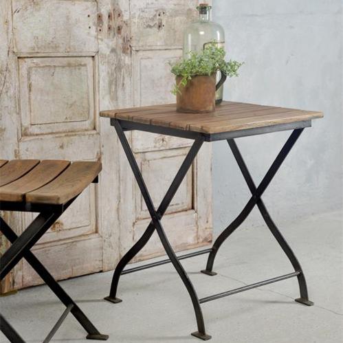 Sidobord - Metall/Trä - Hopfällbart - 45 x 56 cm - www.frokenfraken.se