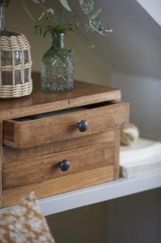 Byrå med 2 lådor - Wood - 30 x 17 cm - www.frokenfraken.se