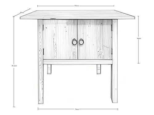 Skåp - Natur - 82 x 110 x 42 cm - www.frokenfraken.se