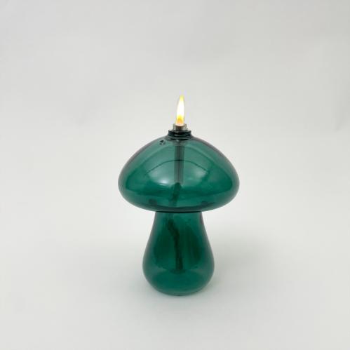 Oljelampa S - Mushroom - Grön - Ø8 x 10 cm - www.frokenfraken.se