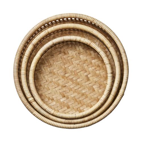 Brickor - set om 3 - Natur - Ø36 x 9 cm - www.frokenfraken.se