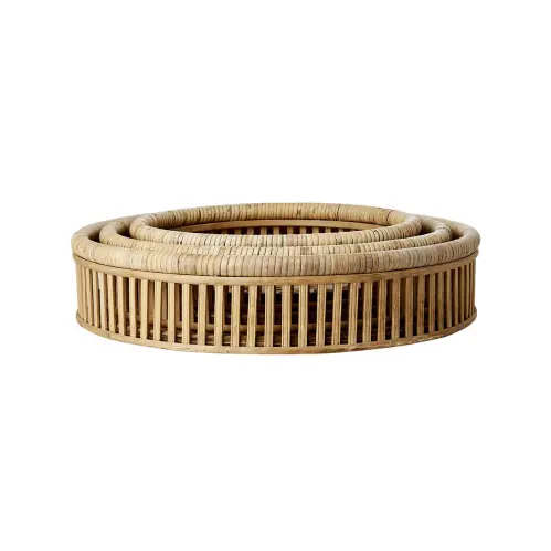 Brickor - set om 3 - Natur - Ø36 x 9 cm - www.frokenfraken.se