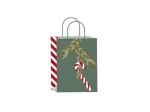 Presentpåse - Liten - Jul - Polkagris - 14 cm - www.frokenfraken.se