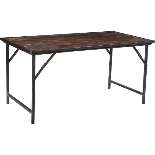 Matbord - Industri med rustikt trä - 75 x 152 x 76 cm - www.frokenfraken.se
