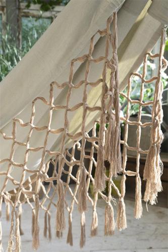 Hängamatta med fransar - Beige - 215/335 x 110 cm - www.frokenfraken.se