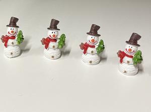 Snögubbe - 4 figurer - 3,5 x 2 x 2 cm - www.frokenfraken.se