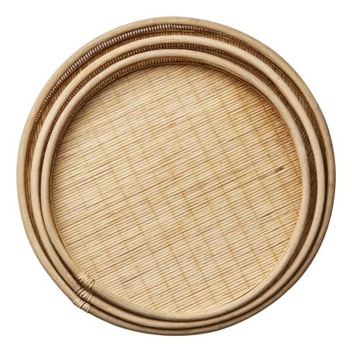 Brickor - set om 3 - Natur - Ø50 x 6 cm - www.frokenfraken.se