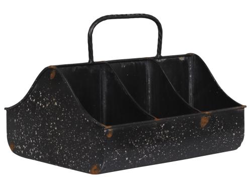 Metallkorg med fack - H22/L30/B26 cm - www.frokenfraken.se