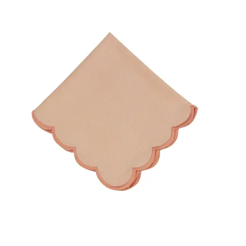 Tygservett - MALIN - PEACH - 40 X 40 CM - 6 -pack - www.frokenfraken.se