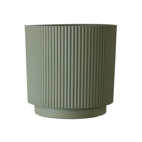 Kruka - Grön - Stripe - 2 storlekar - Ø28/23 cm - www.frokenfraken.se