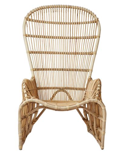 Fåtölj - Rotting med högt ryggstöd - 77 x 83 x 133 cm - www.frokenfraken.se