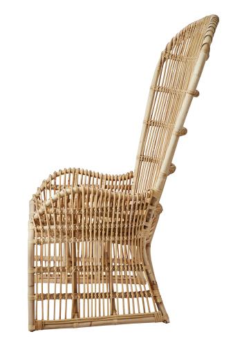 Fåtölj - Rotting med högt ryggstöd - 77 x 83 x 133 cm - www.frokenfraken.se