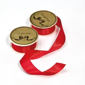 Sidenband - Röd - 25 mm x 10 m - www.frokenfraken.se