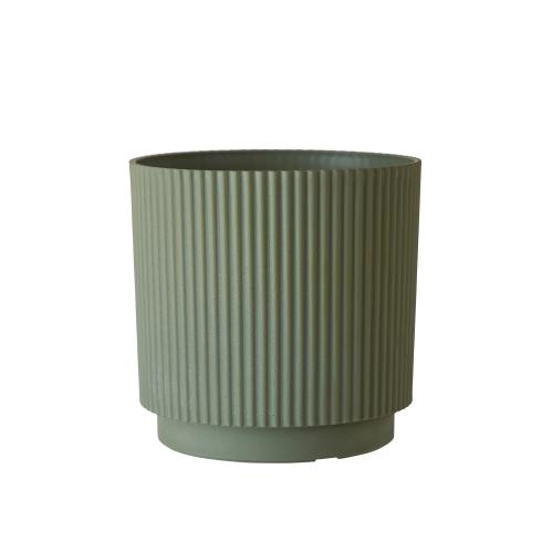 Kruka - Grön - Stripe - 2 storlekar - Ø28/23 cm - www.frokenfraken.se