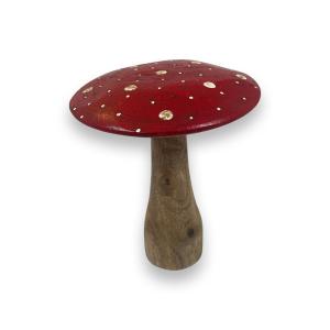 Flugsvamp - Trä - Röd - 12 x 9 cm - www.frokenfraken.se