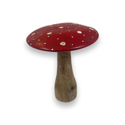 Flugsvamp - Trä - Röd - 12 x 9 cm - www.frokenfraken.se